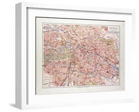 Map of Berlin Germany 1899-null-Framed Giclee Print