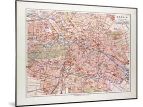 Map of Berlin Germany 1899-null-Mounted Giclee Print