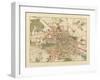 Map of Berlin, Printed by C.L. Keller, Berlin, 1890-Jul. Straube-Framed Giclee Print