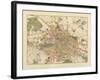 Map of Berlin, Printed by C.L. Keller, Berlin, 1890-Jul. Straube-Framed Giclee Print