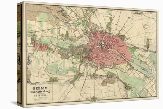 Map of Berlin, Printed by Koenigl. Lithogr. Institut, Berlin, 1857-German School-Stretched Canvas