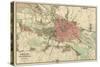 Map of Berlin, Printed by Koenigl. Lithogr. Institut, Berlin, 1857-German School-Stretched Canvas