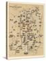 Map of Berlin, Published by Carl Glueck Verlag, Berlin, 1860-German School-Stretched Canvas