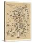 Map of Berlin, Published by Carl Glueck Verlag, Berlin, 1860-German School-Stretched Canvas