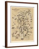 Map of Berlin, Published by Carl Glueck Verlag, Berlin, 1860-German School-Framed Giclee Print