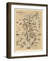 Map of Berlin, Published by Carl Glueck Verlag, Berlin, 1860-German School-Framed Giclee Print