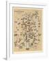 Map of Berlin, Published by Carl Glueck Verlag, Berlin, 1860-German School-Framed Giclee Print