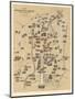 Map of Berlin, Published by Carl Glueck Verlag, Berlin, 1860-German School-Mounted Giclee Print