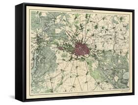 Map of Berlin, Published by D. Reimer Verlag, Berlin, 1871-Leopold Kraatz-Framed Stretched Canvas