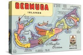 Map of Bermuda Islands-null-Stretched Canvas