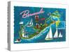 Map of Bermuda-null-Stretched Canvas