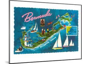 Map of Bermuda-null-Mounted Art Print