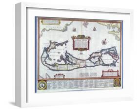 Map of Bermuda-null-Framed Giclee Print