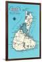 Map of Block Island, Rhode Island-null-Framed Art Print
