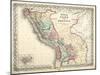 Map of Bolivia and Peru before the War of Pacific, Published in New York, 1878-null-Mounted Giclee Print