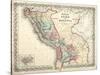 Map of Bolivia and Peru before the War of Pacific, Published in New York, 1878-null-Stretched Canvas