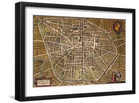 Map of Bologna, 1620, Italy-null-Framed Giclee Print