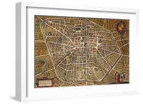 Map of Bologna, 1620, Italy-null-Framed Giclee Print