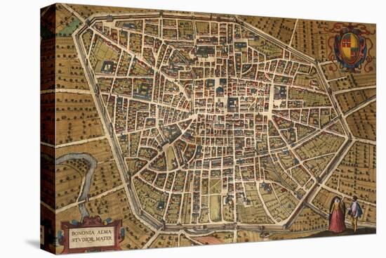 Map of Bologna, 1620, Italy-null-Stretched Canvas