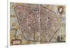 Map of Bologna from Civitates Orbis Terrarum-null-Framed Giclee Print