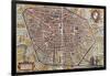 Map of Bologna from Civitates Orbis Terrarum-null-Framed Giclee Print