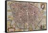 Map of Bologna from Civitates Orbis Terrarum-null-Framed Stretched Canvas