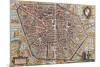 Map of Bologna from Civitates Orbis Terrarum-null-Mounted Giclee Print