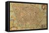Map of Bologna from Civitates Orbis Terrarum-null-Framed Stretched Canvas