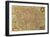 Map of Bologna from Civitates Orbis Terrarum-null-Framed Giclee Print