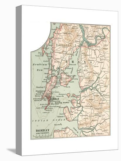 Map of Bombay (C. 1900), Maps-Encyclopaedia Britannica-Stretched Canvas