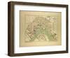 Map of Bordeaux France-null-Framed Giclee Print