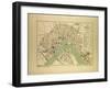 Map of Bordeaux France-null-Framed Giclee Print