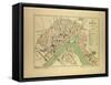 Map of Bordeaux France-null-Framed Stretched Canvas
