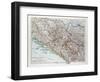 Map of Bosnia and Herzegovina Montenegro Serbia 1899-null-Framed Giclee Print