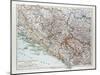 Map of Bosnia and Herzegovina Montenegro Serbia 1899-null-Mounted Giclee Print