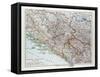 Map of Bosnia and Herzegovina Montenegro Serbia 1899-null-Framed Stretched Canvas