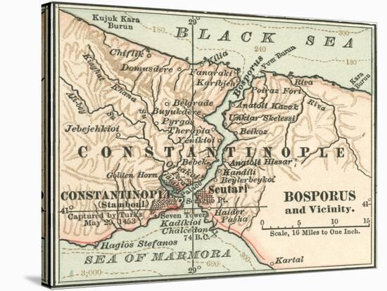 Map of Bosphorus (C. 1900), Maps-Encyclopaedia Britannica-Stretched Canvas
