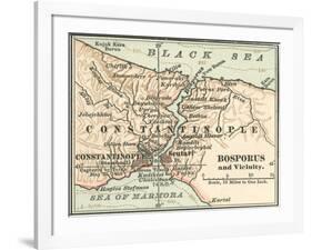 Map of Bosphorus (C. 1900), Maps-Encyclopaedia Britannica-Framed Art Print