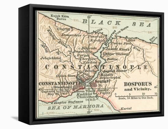 Map of Bosphorus (C. 1900), Maps-Encyclopaedia Britannica-Framed Stretched Canvas