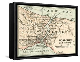 Map of Bosphorus (C. 1900), Maps-Encyclopaedia Britannica-Framed Stretched Canvas