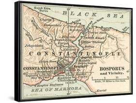 Map of Bosphorus (C. 1900), Maps-Encyclopaedia Britannica-Framed Stretched Canvas