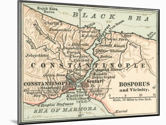 Map of Bosphorus (C. 1900), Maps-Encyclopaedia Britannica-Mounted Art Print