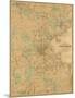 Map of Boston, c.1860-H^ F^ Walling-Mounted Art Print