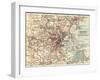 Map of Boston (C. 1900), Maps-Encyclopaedia Britannica-Framed Art Print