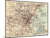 Map of Boston (C. 1900), Maps-Encyclopaedia Britannica-Mounted Art Print