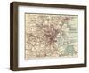 Map of Boston (C. 1900), Maps-Encyclopaedia Britannica-Framed Art Print