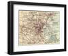 Map of Boston (C. 1900), Maps-Encyclopaedia Britannica-Framed Art Print