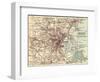 Map of Boston (C. 1900), Maps-Encyclopaedia Britannica-Framed Art Print