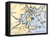 Map of Boston, Charlestown, and Vicinity, June 1775-null-Framed Stretched Canvas