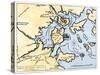 Map of Boston, Charlestown, and Vicinity, June 1775-null-Stretched Canvas